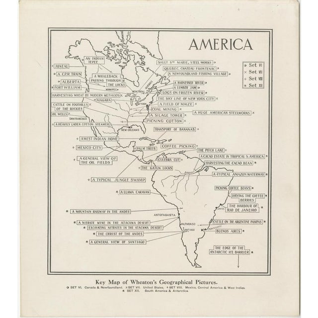 Geographical pictures of the usa – set vii by a. Wheaton & co., ca. 1929 a complete set of educational pictorial cards...