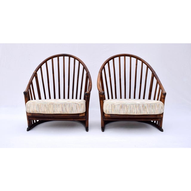 Mid 20th Century Danish Modern Lounge Chairs, 1960s, Spindle Back in the Manner of Hans Wegner For Sale - Image 5 of 12