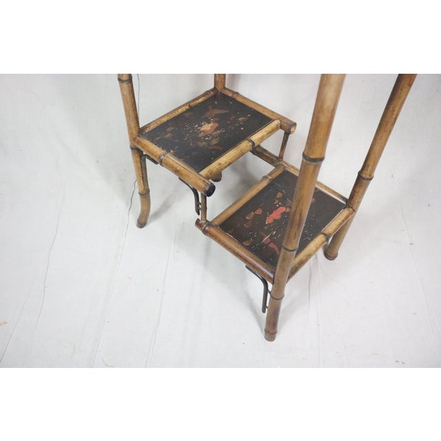 Wood Mid 19th Century Napoleon III Period Bamboo Etagere For Sale - Image 7 of 17