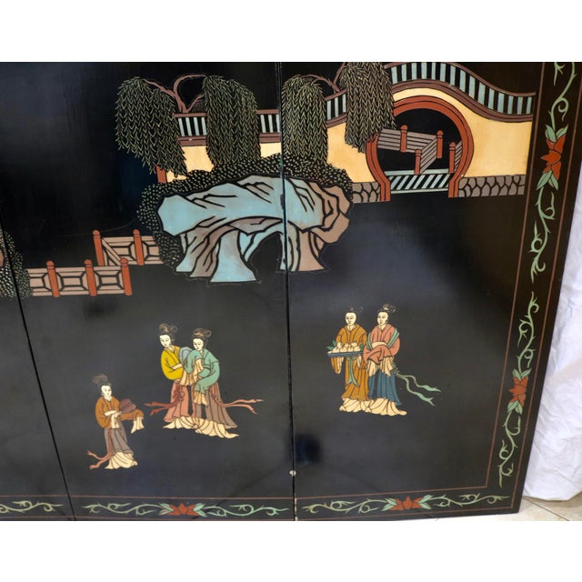 Japanese Byobu Folding Wall Mounted Screen For Sale - Image 4 of 4