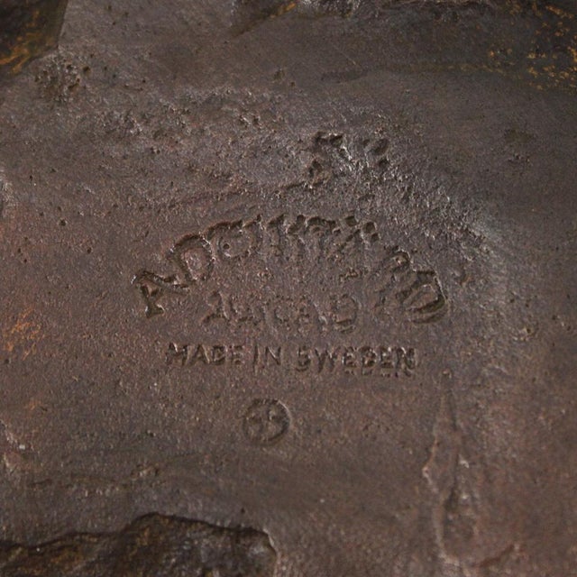 1930s Bronze Wall Plaque by Ulla Fogelklou Skogh for Ystad-Metall, 1930s For Sale - Image 5 of 7