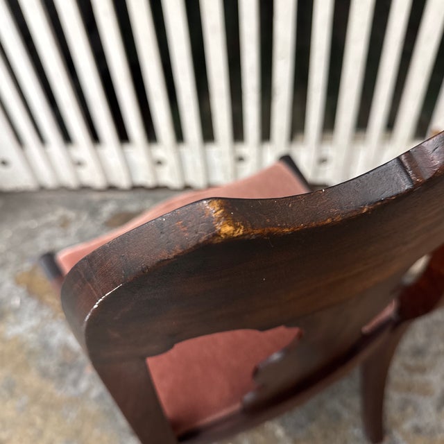 Victorian Flame Mahogany Side Chair, Vintage For Sale - Image 9 of 12
