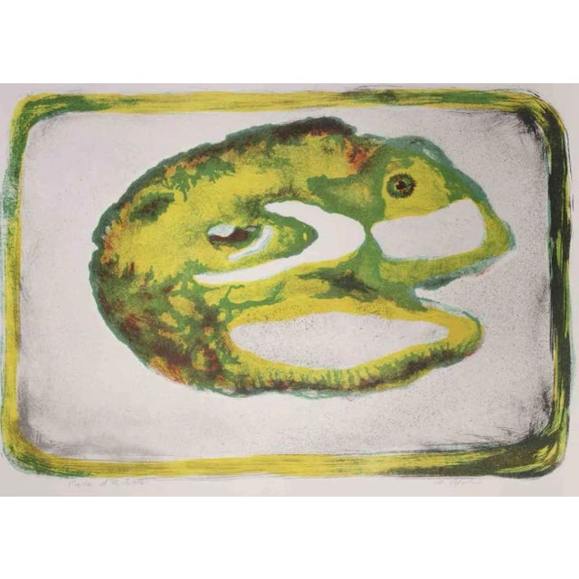 Cellula II is an original lithograph, realized by Vito Apuleo in the 1970s. Hand-signed on the bottom right. Artist's...