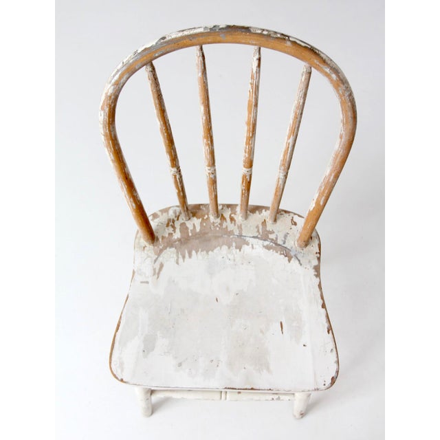 Mid 20th Century Vintage Painted Windsor Bow Back Chair For Sale - Image 5 of 17