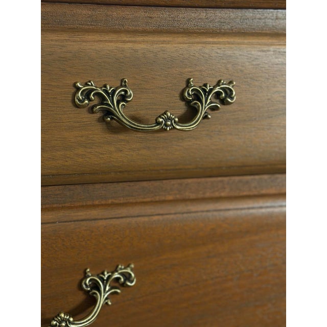 Wood Circa 1940 Queen Anne–Style Mahogany Highboy Chest With 7 Dovetailed Drawers, Refinished For Sale - Image 7 of 12