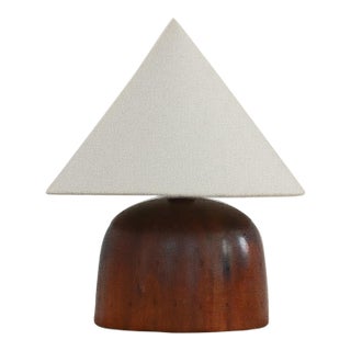 Vintage Wood Hat Mold Lamp For Sale