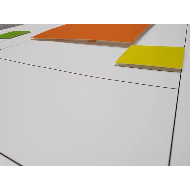 Gottfried Honegger Composition 4 3D squares (orange, green, black, yellow) 2015 2015 For Sale - Image 3 of 6