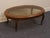 Ethan Allen Ethan Allen Chateau Normandy Solid Knotty Pine 48" Oval Coffee Table W. Beveled Amber Glass Top 17-8010 For Sale - Image 4 of 9