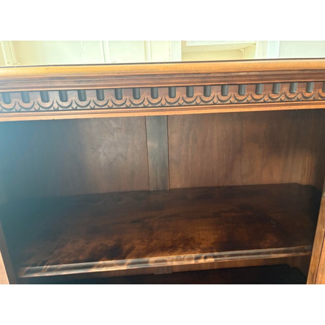 Wood 1920s Berkey & Gay Spanish Colonial Revival Walnut Display Cabinet For Sale - Image 7 of 9