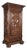 Early 19th Century French Single Door Carved Walnut Armoire Cabinet For Sale