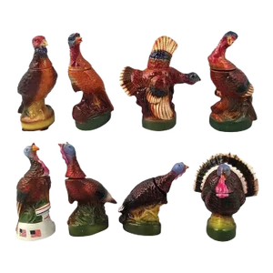 Mini Mid 20th Century Wild Turkey Decanters- Set of 8
