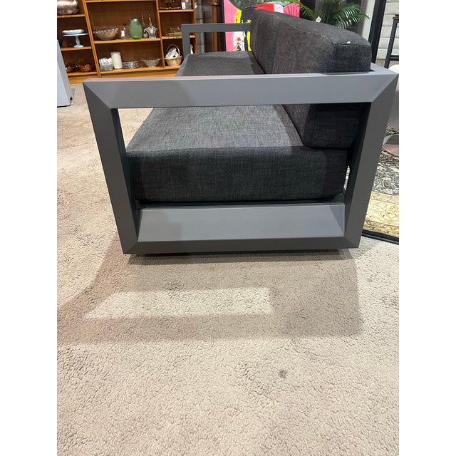 Modern Vaucluse Three Seat Patio Sofa W/ Two Pillows For Sale - Image 3 of 5