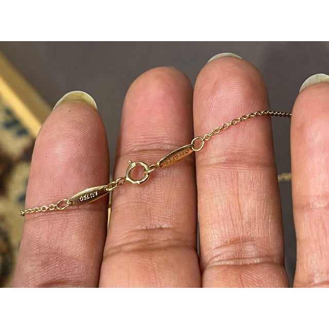 Gold Diamonds by the Yard Single Diamond Pendant in Yellow Gold by Elsa Peretti T&Co For Sale - Image 8 of 18