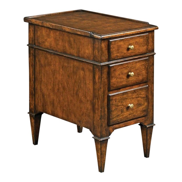 Woodbridge Furniture Marseille Chairside Chest, Bordeaux Finish For Sale