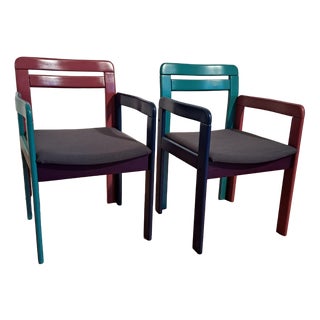 Set of Vintage Dining Chairs, 1980s For Sale