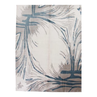 Scarlett Rug, Ivory/Light Blue 6x9 For Sale