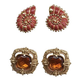 Earrings by Valentino, 1980s, Set of 4 For Sale