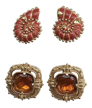 Earrings by Valentino, 1980s, Set of 4