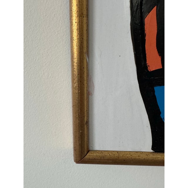 Abstract Expressionist Female Portrait in Bold Colors, Signed Polgini For Sale - Image 4 of 6