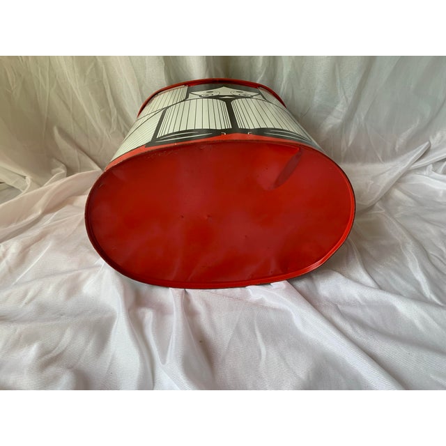 Mid 20th Century / Mod Metal Waste Paper Basket For Sale - Image 6 of 6