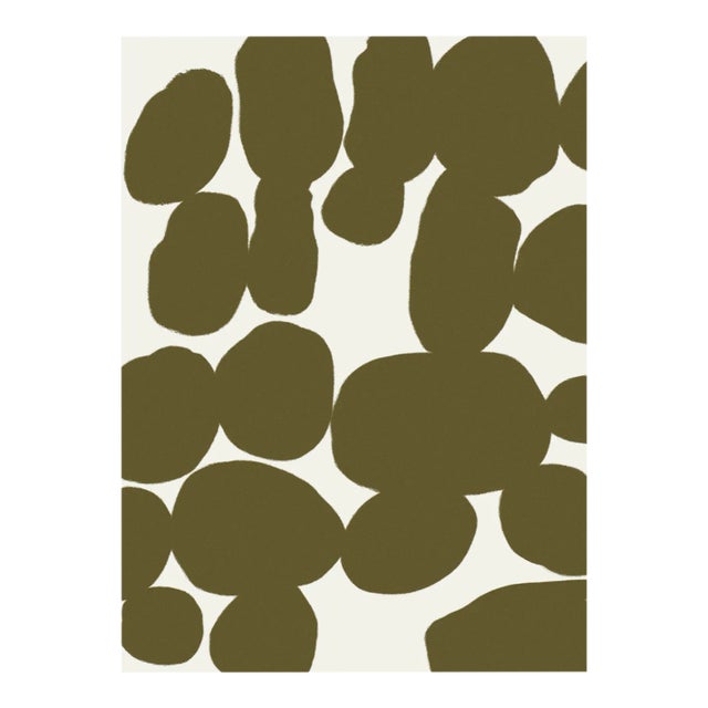 Contemporary Abstract Khaki Giclee Print For Sale