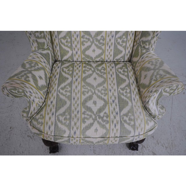 Kindel Winterthur Collection Clawfoot Wing Chair For Sale - Image 10 of 18