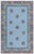 Tranquil Blue Field With Rosettes Oversized Rug "Azurebloom" For Sale