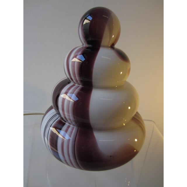 Imaginative space age Murano glass table lamp by Carlo Moretti, handcrafted and mouth-blown, a stunning lighting object...