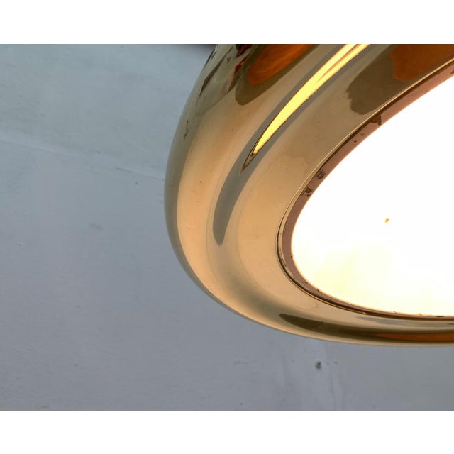 Luci Italia Vintage Italian Postmodern Brass Model S-481 UFO Pendant from Luci Italia, 1970s For Sale - Image 4 of 18