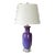 1980s Richard Lindley for Steve Chase Lavender Flambe Glaze Ceramic Lamp For Sale