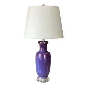1980s Richard Lindley for Steve Chase Lavender Flambe Glaze Ceramic Lamp