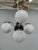 Czech Art Deco Chandelier with Four Opaline Glass Shades, 1930s For Sale - Image 6 of 15