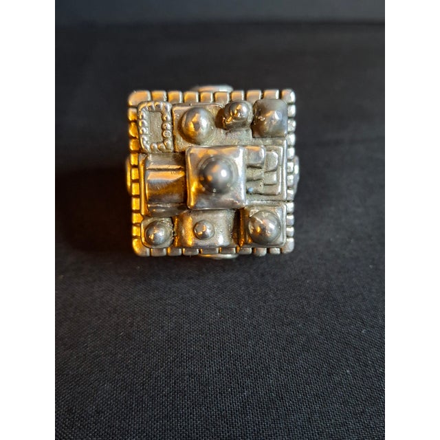 Vintage Sterling Silver 925 Jerusalem Cityscape Dreidel Sevivon Judaica 40g For Sale - Image 11 of 15