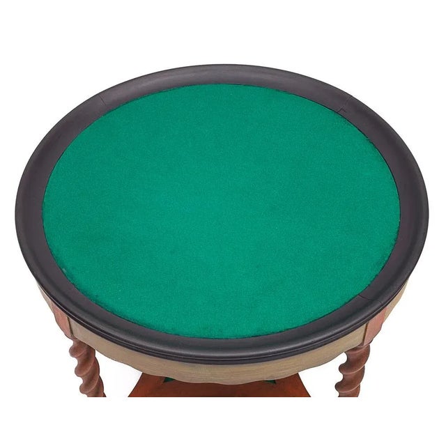 Forest Green Vintage Game Table, 1940s For Sale - Image 8 of 9