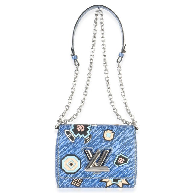 Blue Blue Denim Aztec Epi Twist PM For Sale - Image 8 of 9