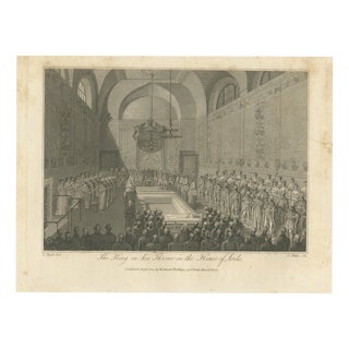 The King on His Throne in the House of Lords, 1804, Paper For Sale