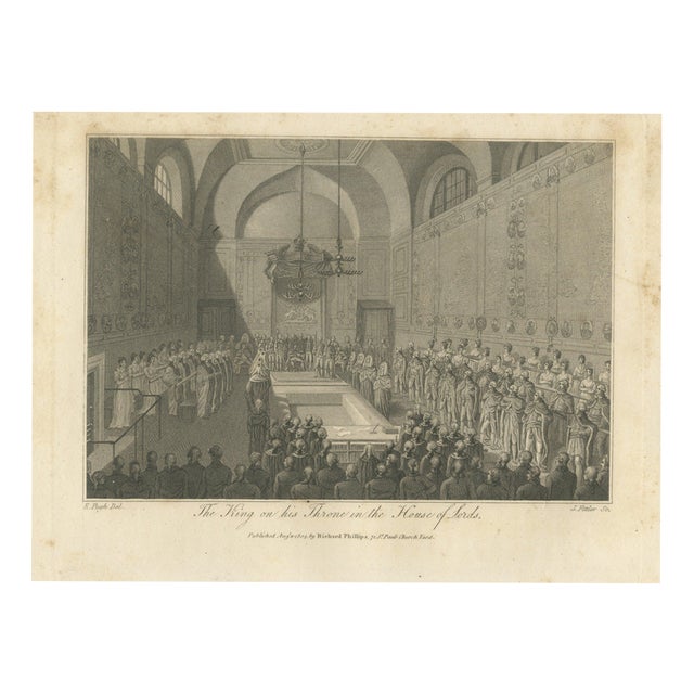 The King on His Throne in the House of Lords, 1804, Paper For Sale