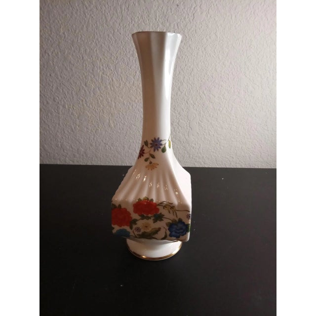 Ainsley England Hand Painted Bone China Decorative Vase For Sale - Image 4 of 6