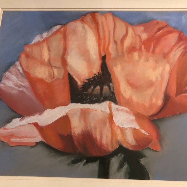 Original pastel on paper signed bottom right 18 x 25 overall size with mat & frame is 23.5 x 30.5