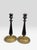 Early 20th Century Vintage Wood and Gold Leaf Applications Tall Candleholders For Sale - Image 5 of 6