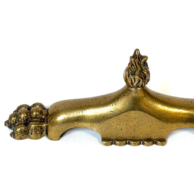 Antique English Brass and Iron Fire Stop Paperweight Signed CSJ - Circa 1850 For Sale - Image 10 of 16