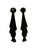 Black Pair Vintage Resin Dorothy Draper Style Trompe L’oeil Tassel and Drapery Wall Brackets For Sale - Image 8 of 12