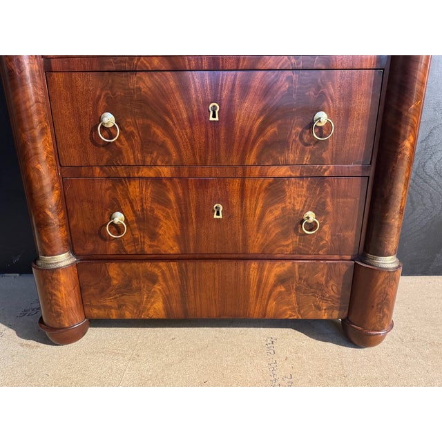 Tall Empire French Chest of Drawers, 1830s For Sale - Image 18 of 18