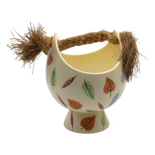 Lenci Ceramic Basket, Italy, 1930s For Sale