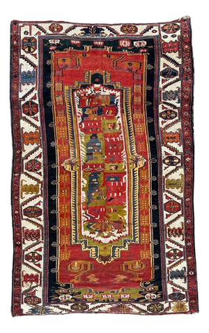 Colourful Kurdish Rug, 1890s