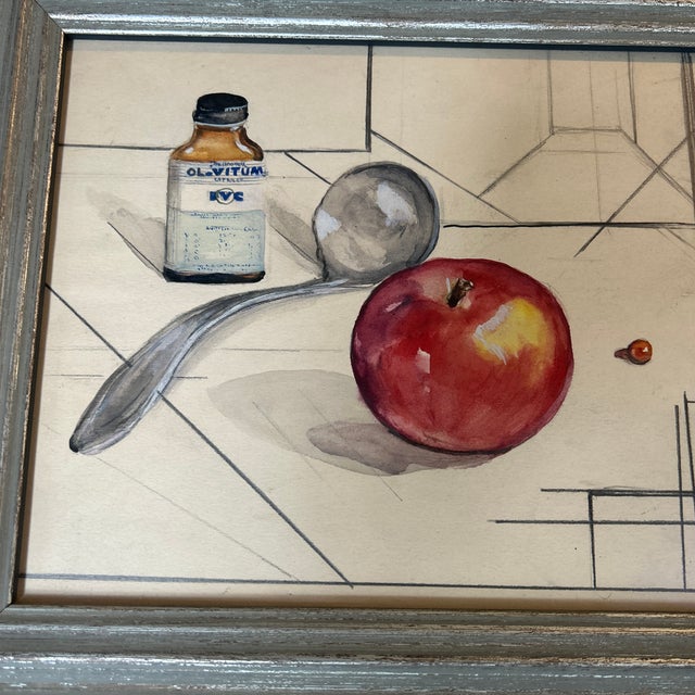1940’s original realism / geometric still life watercolor painting. Measures 10x8 / 12.5x10.5 framed. Check out my shop...