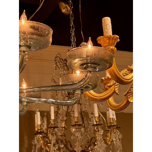 Murano 8-Arm Fontana Green Chandelier For Sale - Image 4 of 7