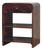 Chestnut-Finish Mango Wood 1-Drawer Open-Shelf Nightstand For Sale