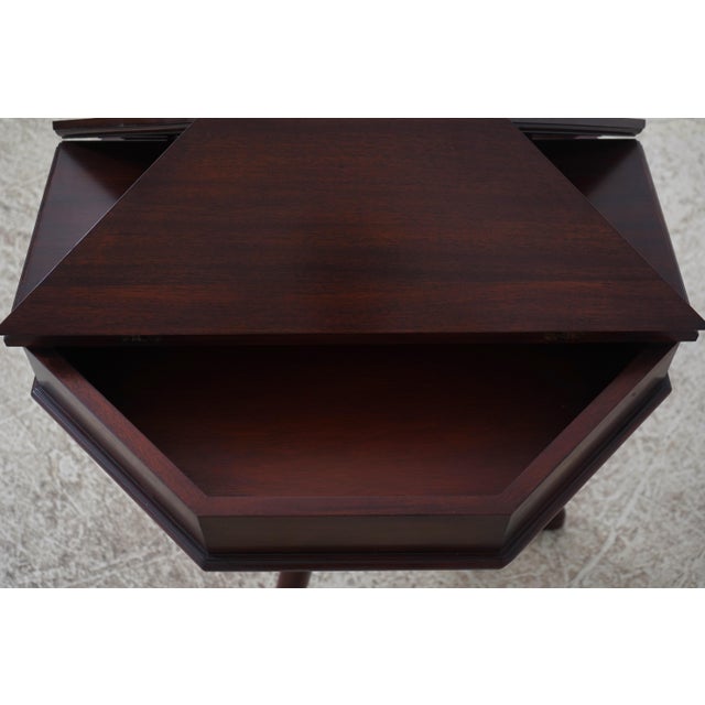 2000 - 2009 Henkel Harris Mahogany Octagonal Occasional Table For Sale - Image 5 of 18
