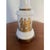 A stunning neoclassical or Hollywood Regency style white opaline table lamp featuring gold Greek figures dancing. This...